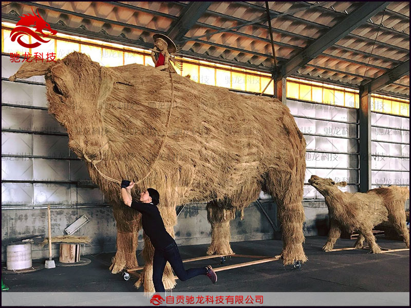 農耕文化稻草雕塑製作
