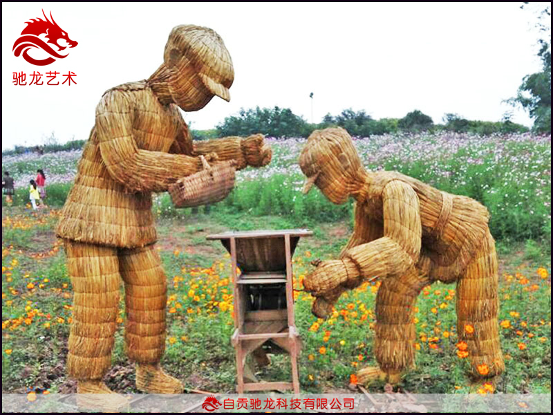 農民豐收節-四川農具風穀車稻草人物定做