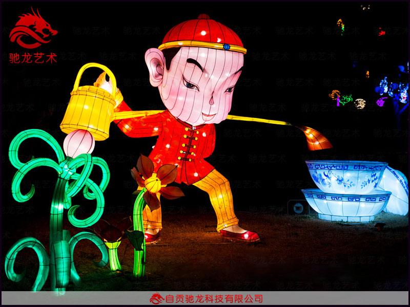 花燈定製童子倒茶燈籠彩燈